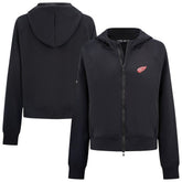 Detroit Red Wings Levelwear Women's Judd Raglan Full-Zip Hoodie - Black | NHL near me