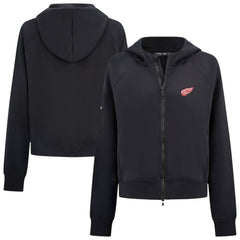Detroit Red Wings Levelwear Women's Judd Raglan Full-Zip Hoodie - Black | NHL near me