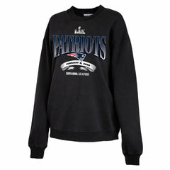 New England Patriots WEAR by Erin Andrews Women's Super Bowl LX Fleece Sweatshirt - Black - NFL
