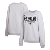 New England Patriots WEAR by Erin Andrews Women's Super Bowl LX Fleece Sweatshirt - Gray - NFL
