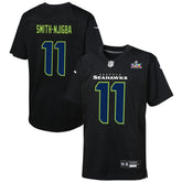 Jaxon Smith-Njigba Seattle Seahawks Youth Super Bowl LX Patch Carbon Fashion Game Jersey - Black - Nike