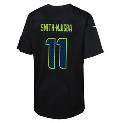 Jaxon Smith-Njigba Seattle Seahawks Youth Super Bowl LX Patch Carbon Fashion Game Jersey - Black - Nike