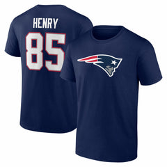 Hunter Henry New England Patriots Icon Name & Number T-Shirt - Navy - NFL