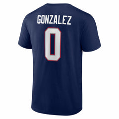 Christian Gonzalez New England Patriots Icon Name & Number T-Shirt - Navy - NFL