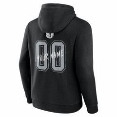 Brooklyn Nets Big & Tall Hustle Personalized Name & Number Hoodie Black