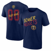 Denver Nuggets Big & Tall Hustle Personalized Name & Number T-Shirt Navy