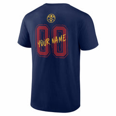 Denver Nuggets Big & Tall Hustle Personalized Name & Number T-Shirt Navy