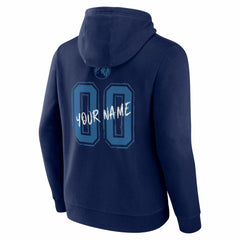 Minnesota Timberwolves Big & Tall Hustle Personalized Name & Number Hoodie Navy