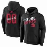 Toronto Raptors Big & Tall Hustle Personalized Name & Number Hoodie Black