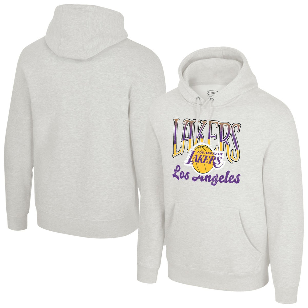 Los Angeles Lakers Stadium Essentials Unisex Sky High Hoodie Oatmeal