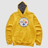 Pittsburgh Steelers NFL 2000s Hooded Pullover Sweatshirt - Yellow Vintage - Fanatics