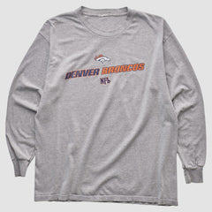 Denver Broncos 2000s Long Sleeve T-shirt - Heather Gray Vintage - Fanatics