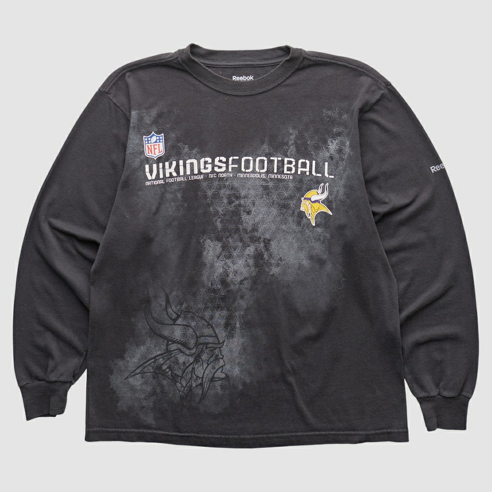 Minnesota Vikings Reebok 2000s Long Sleeve T-shirt - Black Vintage - Fanatics