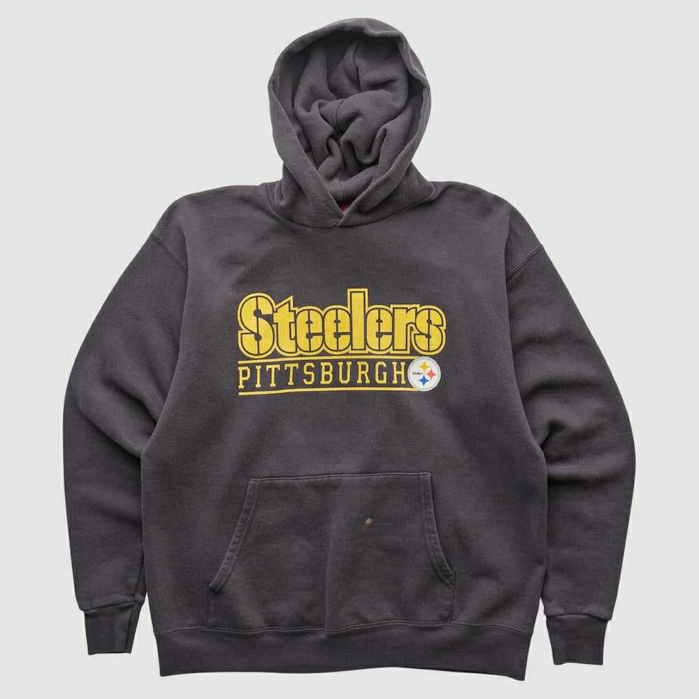 Pittsburgh Steelers NFL 2000s Hooded Pullover Sweatshirt - Charcoal Vintage - Fanatics