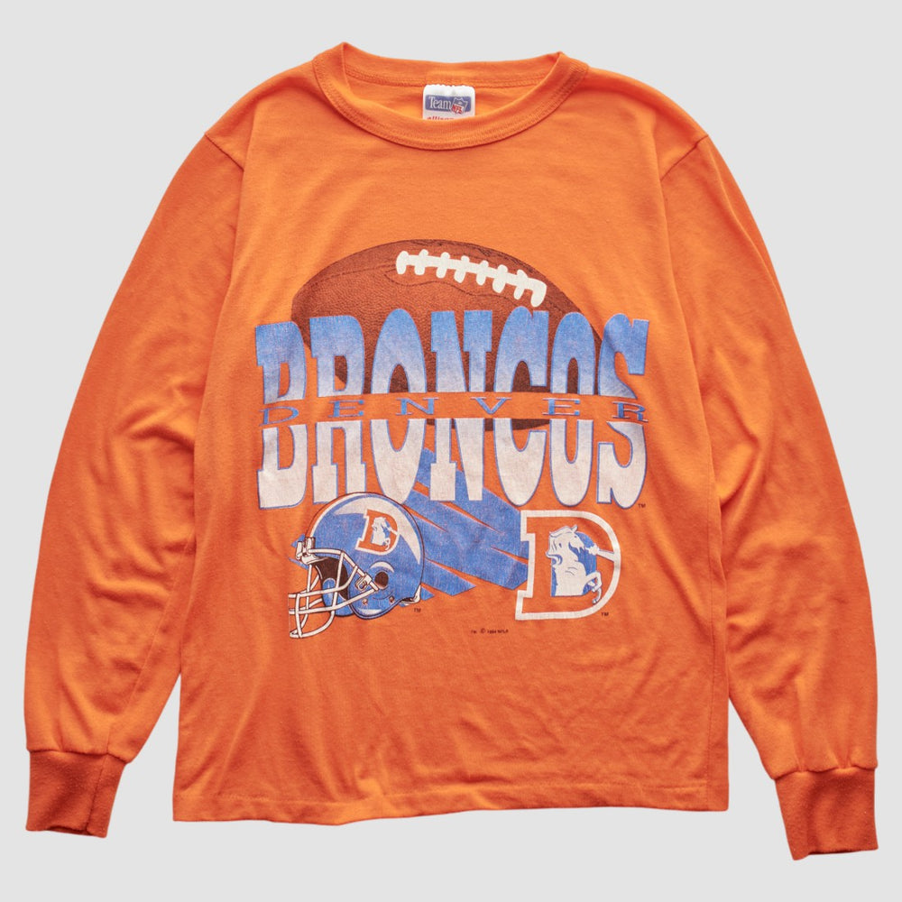 Denver Broncos NFL 90s Long Sleeve T-shirt - Orange Vintage - Fanatics