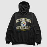 Pittsburgh Steelers NFL 2000s Hooded Pullover Sweatshirt - Black Vintage - Fanatics
