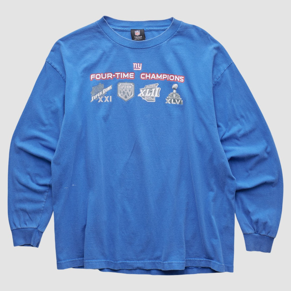 New York Giants NFL 2010s Long Sleeve T-shirt - Blue Vintage - Fanatics