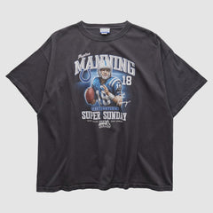 Payton Manning Super Bowl XLI Reebok 2000s T-shirt - Black Vintage - Fanatics