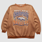 Denver Broncos Tultex 1997 Pullover Sweatshirt - Brown Vintage - Fanatics