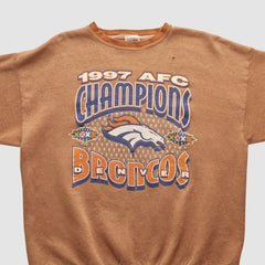 Denver Broncos Tultex 1997 Pullover Sweatshirt - Brown Vintage - Fanatics
