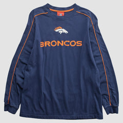 Denver Broncos NFL 2000s Long Sleeve T-shirt - Navy Vintage - Fanatics