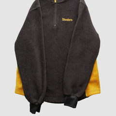 Pittsburgh Steelers NFL 2000s 1/4 Zip Sweatshirt - Black Vintage - Fanatics