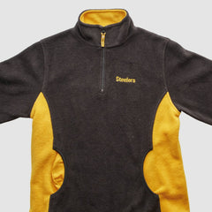 Pittsburgh Steelers NFL 2000s 1/4 Zip Sweatshirt - Black Vintage - Fanatics
