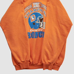 Denver Broncos Trench 1987 Pullover Sweatshirt - Orange Vintage - Fanatics