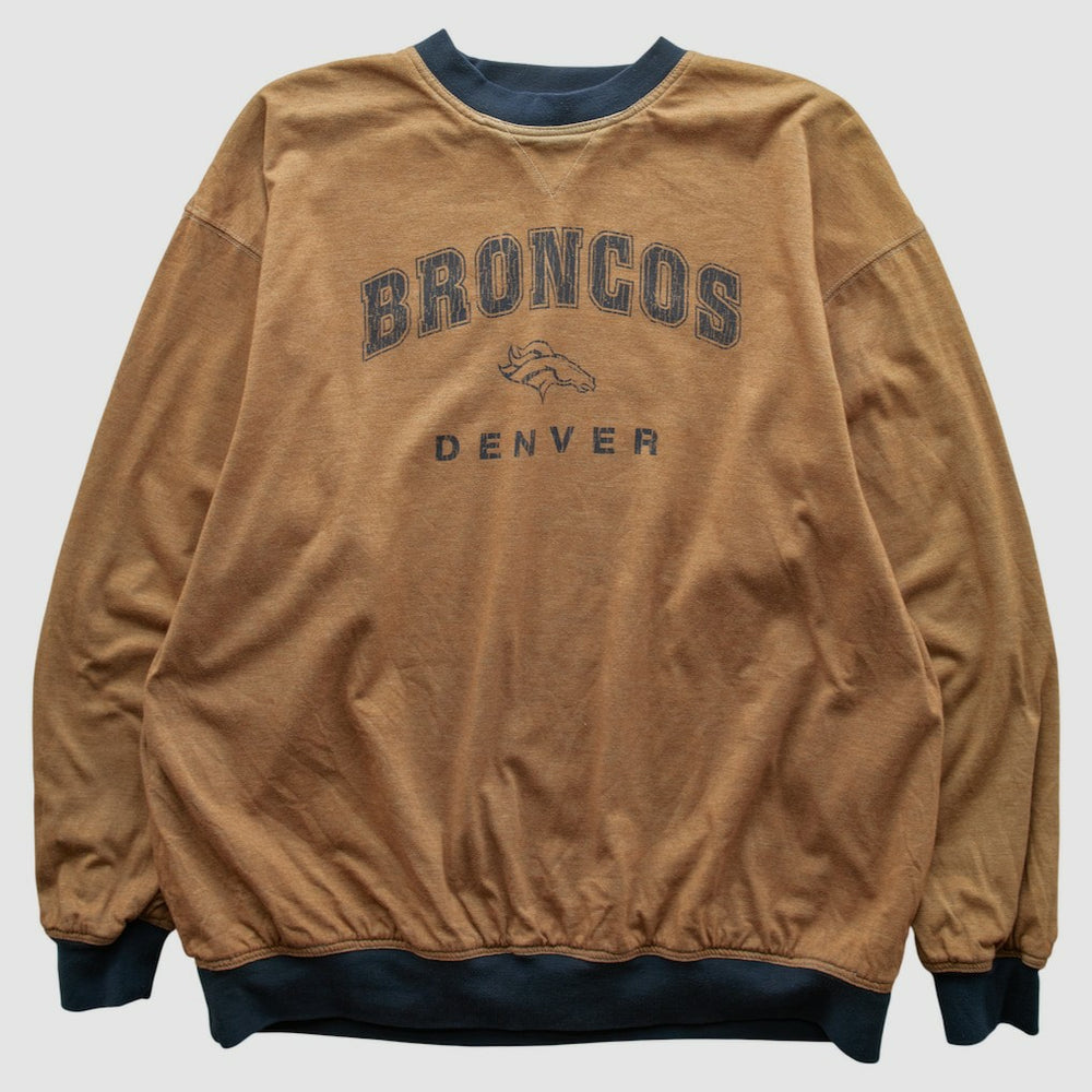 Denver Broncos 2000s Pullover Sweatshirt - Tan Vintage - Fanatics