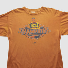 New England Patriots Reebok 2004 Long Sleeve T-shirt - Orange Vintage - Fanatics