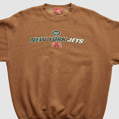 New York Jets NFL 2000s Pullover Sweatshirt - Brown Vintage - Fanatics