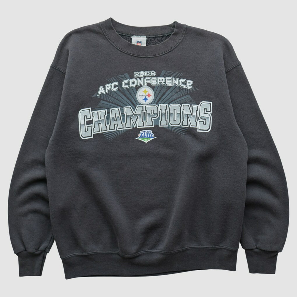 Pittsburgh Steelers NFL 2008 Pullover Sweatshirt - Charcoal Vintage - Fanatics