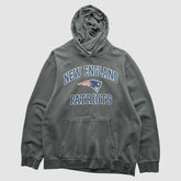 New England Patriots Majestic 2010s Hooded Pullover Sweatshirt - Gray Vintage - Fanatics