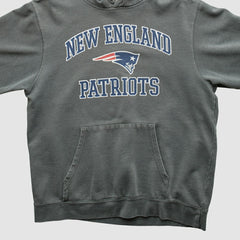 New England Patriots Majestic 2010s Hooded Pullover Sweatshirt - Gray Vintage - Fanatics