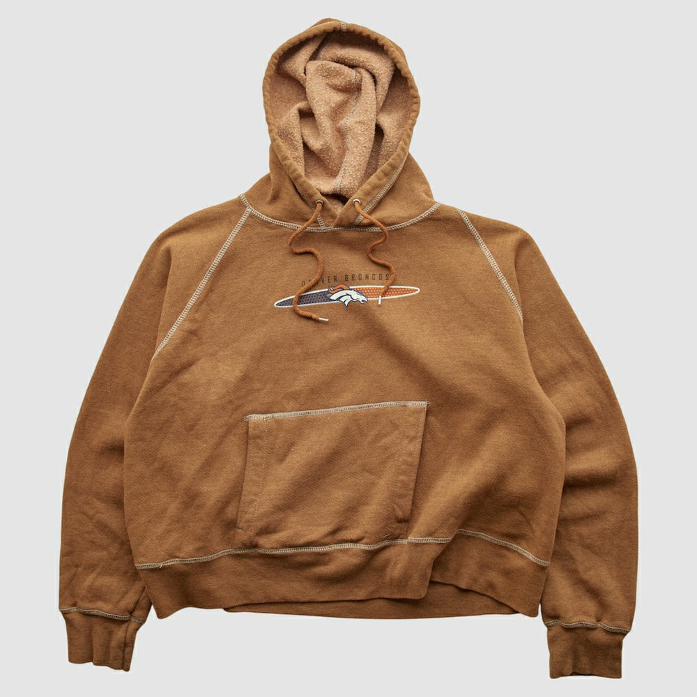 Denver Broncos NFL 2000s Hooded Pullover Sweatshirt - Tan Vintage - Fanatics