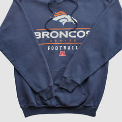Denver Broncos NFL 2000s Hooded Pullover Sweatshirt - Navy Vintage - Fanatics