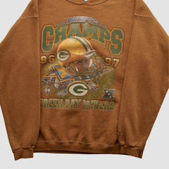 Green Bay Packers Starter 1997 Pullover Sweatshirt - Brown Vintage - Fanatics