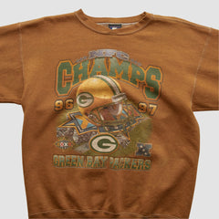 Green Bay Packers Starter 1997 Pullover Sweatshirt - Brown Vintage - Fanatics
