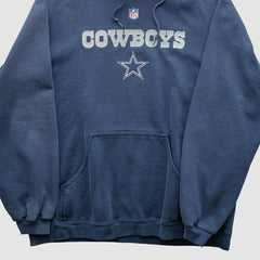 Dallas Cowboys Reebok 2000s Hooded Pullover Sweatshirt - Navy Vintage - Fanatics