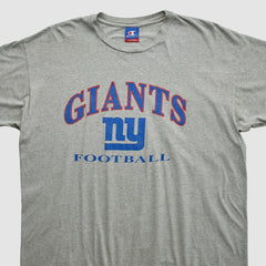 New York Giants Champion 90s T-shirt - Heather Gray Vintage - Fanatics