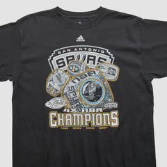 Adidas San Antonio Spurs 2007 T-shirt Black Vintage