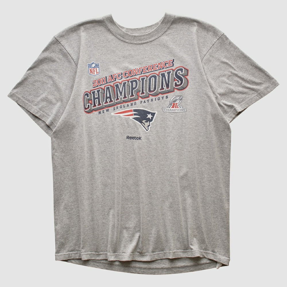 New England Patriots Reebok 2011 T-shirt - Heather Gray Vintage - Fanatics