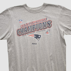 New England Patriots Reebok 2011 T-shirt - Heather Gray Vintage - Fanatics