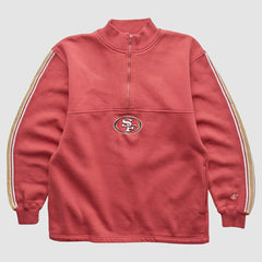 San Francisco 49ers NFL 2000s 1/4 Zip Sweatshirt - Red Vintage - Fanatics
