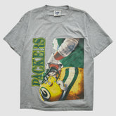 Green Bay Packers Lee Apparel 90s T-shirt - Heather Gray Vintage - Fanatics