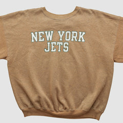 New York Jets Champion 2000s Pullover Sweatshirt - Tan Vintage - Fanatics