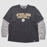 Pittsburgh Steelers Reebok 2010s Long Sleeve T-shirt - Black Vintage - Fanatics