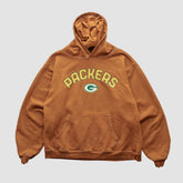 Green Bay Packers Reebok 2000s Hooded Pullover Sweatshirt - Brown Vintage - Fanatics