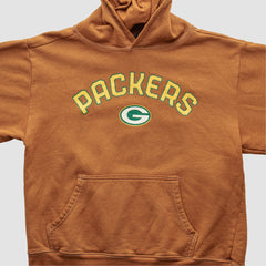 Green Bay Packers Reebok 2000s Hooded Pullover Sweatshirt - Brown Vintage - Fanatics