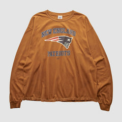 New England Patriots NFL 2000s Long Sleeve T-shirt - Brown Vintage - Fanatics